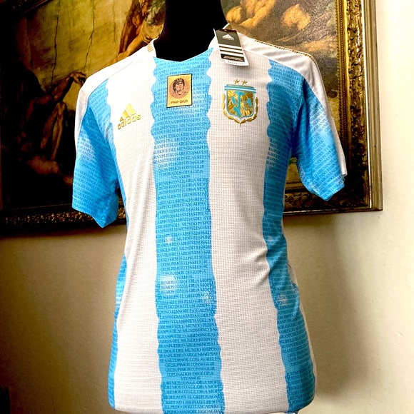 Adidas Argentina Rare Homage to Diego Maradona Timeless Jersey with Messi 10. - Picture 3 of 10